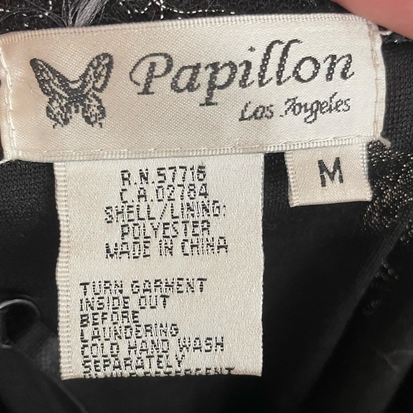 Papillon women’s vintage retro two-piece babydoll tank midi lace full skirt M - Picture 9 of 9